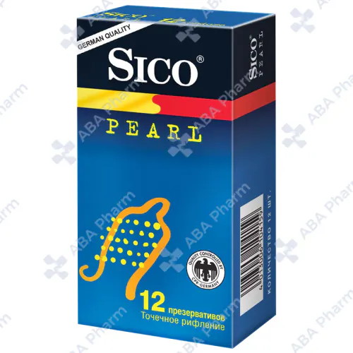 Condom Sico x12 pearl, dotted №1