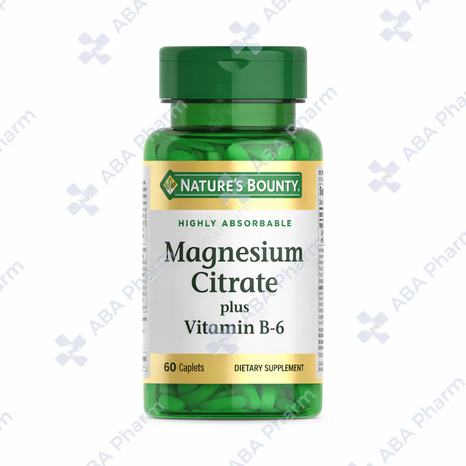 Magnesium citrate B6 Natures Bounty caps 200mg №60