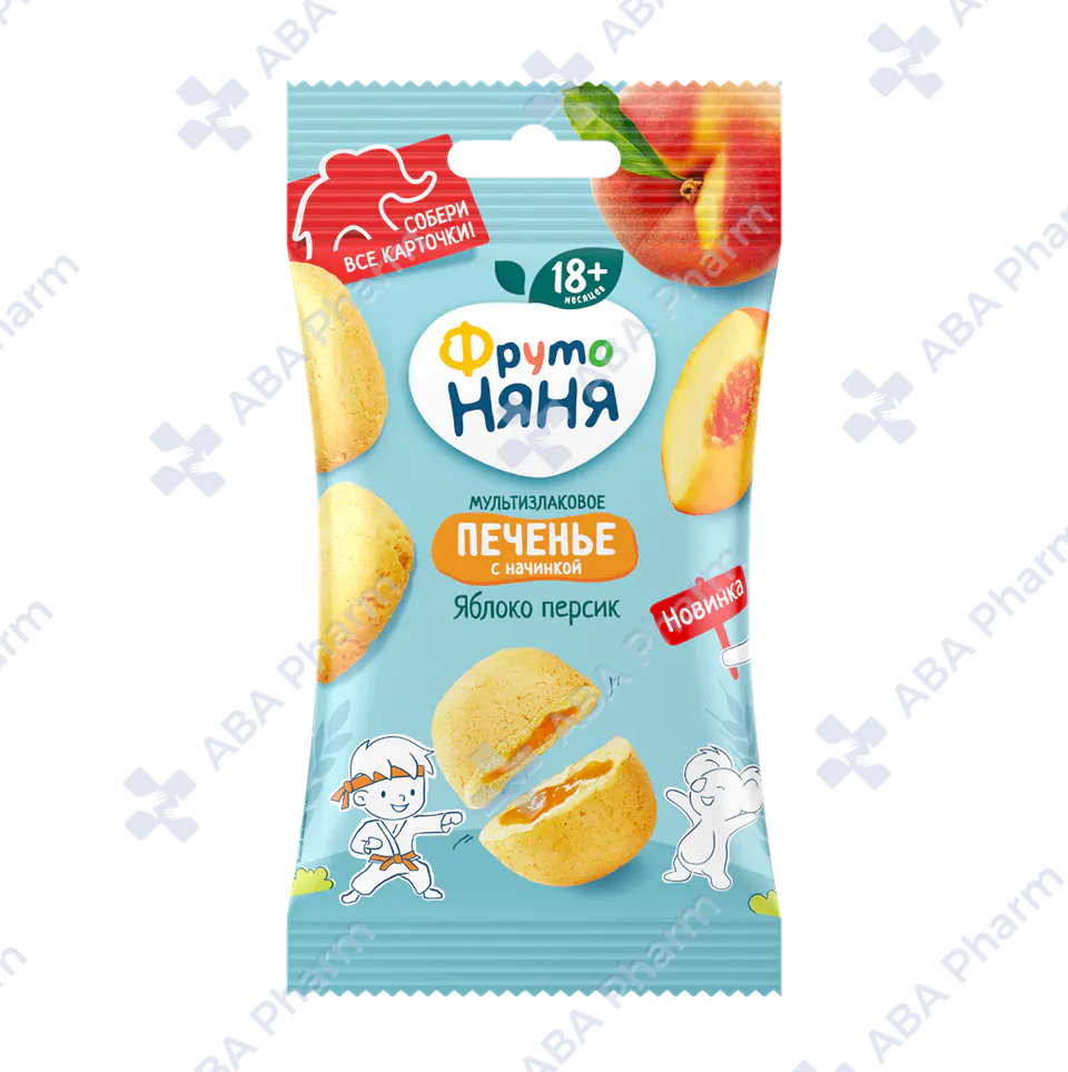 Fruto Nyanya cookies with apple and peach for ages 18 and up 50g №1