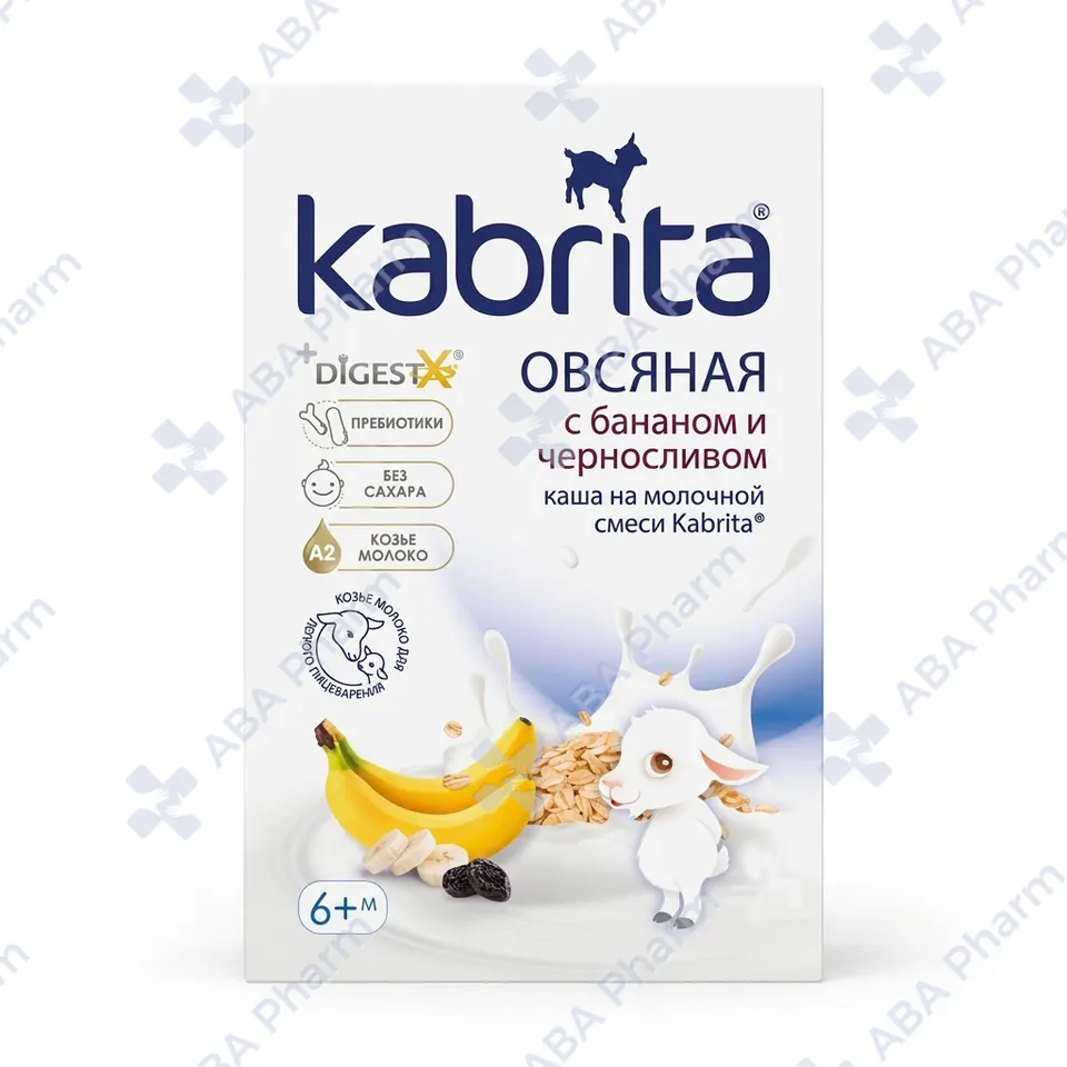 Кабрита м/к овсяная с бананом и черносливом но козьем молоке с 6мес. 180г №1
