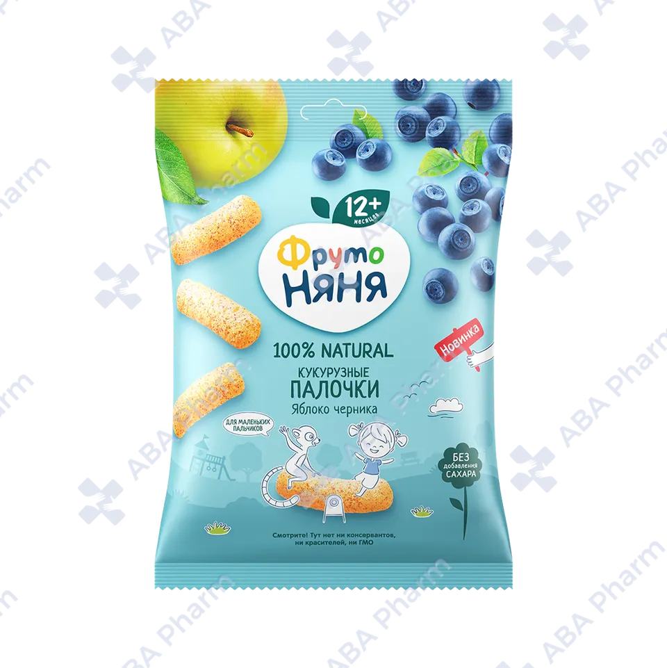 Fruto Nyanya Corn Sticks Apple Blueberry 12+ Months 20g №1