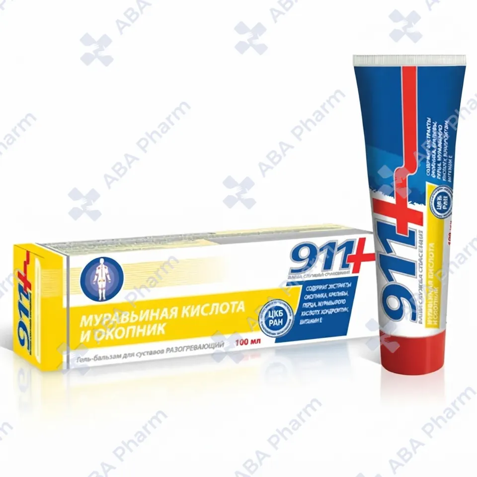 911 Formic acid and comfrey gel-balm for joints 100ml №1