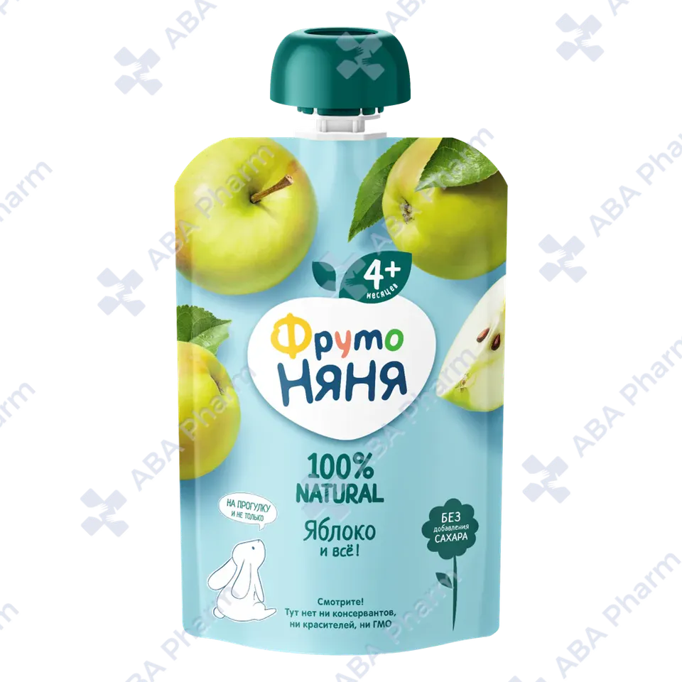 Fruto Nyanya apple pouch for ages 4+ months, 90g, №1