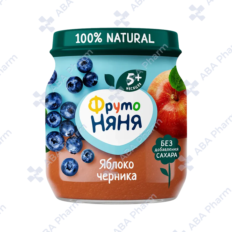 Fruto Nyanya fruit puree  Apple-blueberry from 5 months 100g №1