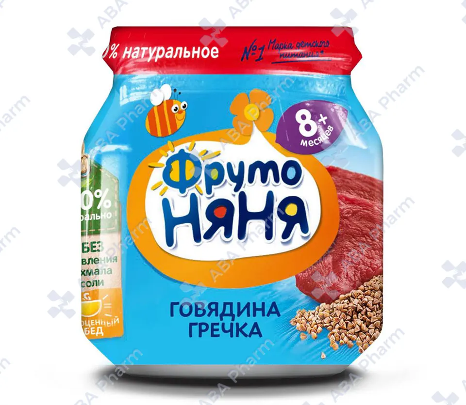 Фруто Няня пюре говядина с гречкой с 8 мес. 100г №1