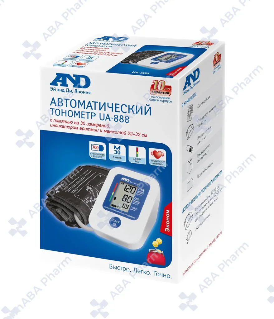 Тонометр автоматический Эй Энд Ди UA-888 эконом №1