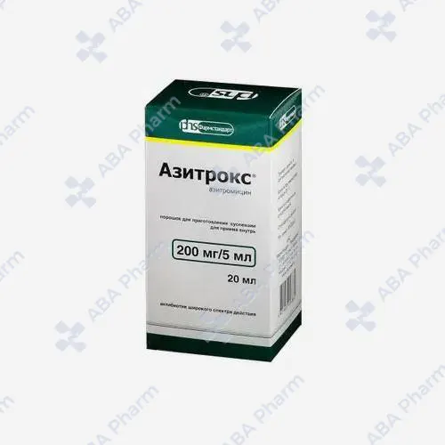 Азитрокс пор-к д/приг. сусп. 200мг/5мл 20мл №1