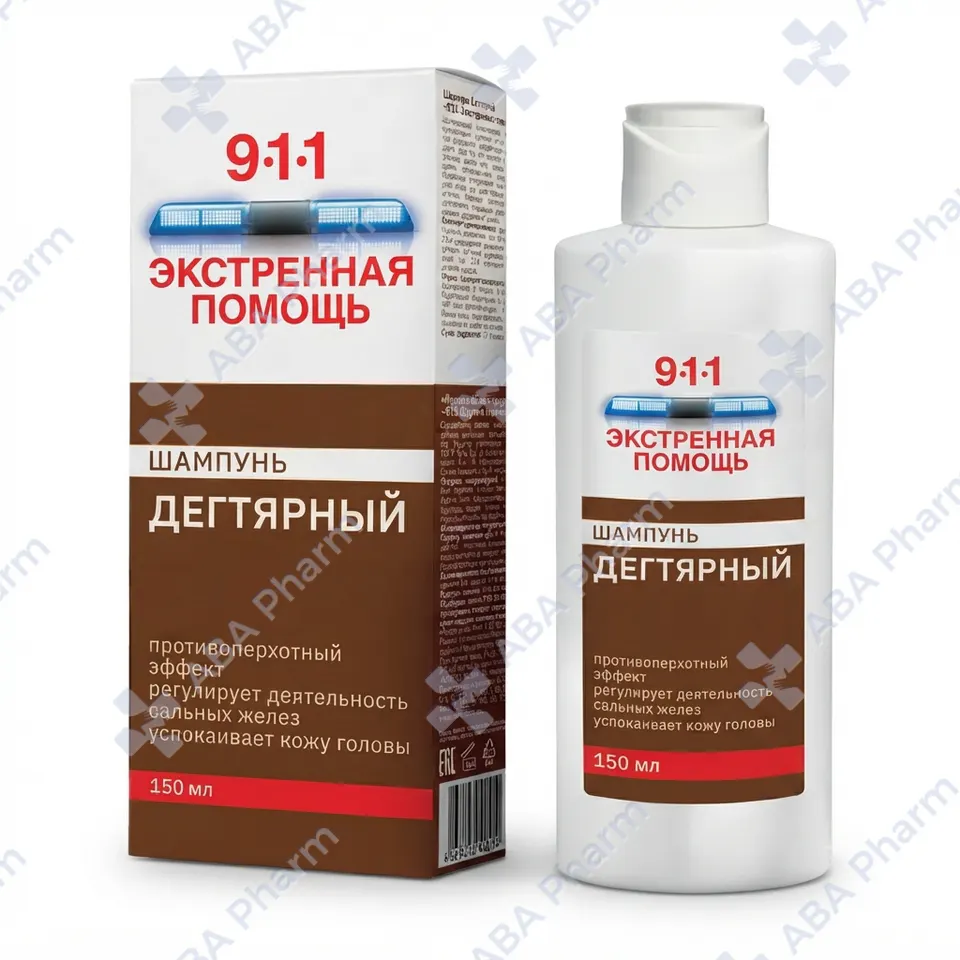 911 Tar anti-dandruff shampoo 150ml №1