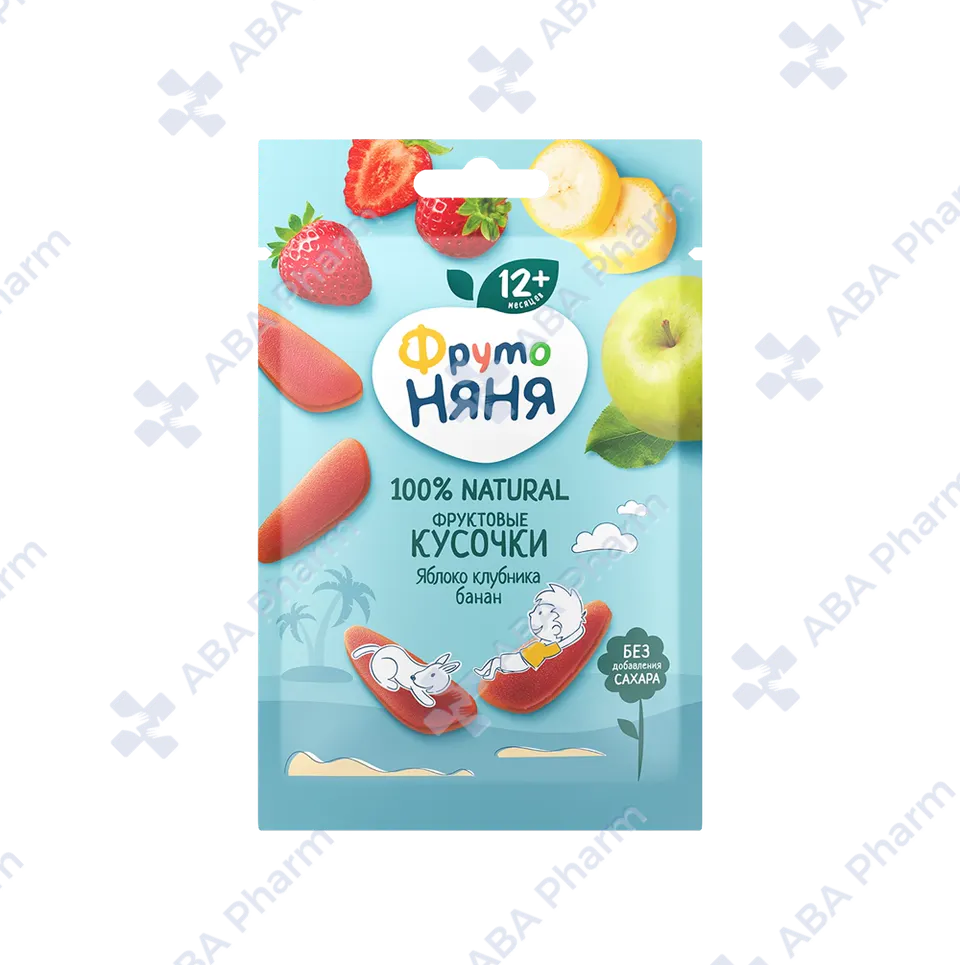 Fruto Nyanya fruit pieces apple, strawberry, banana from 12 months 15g №1