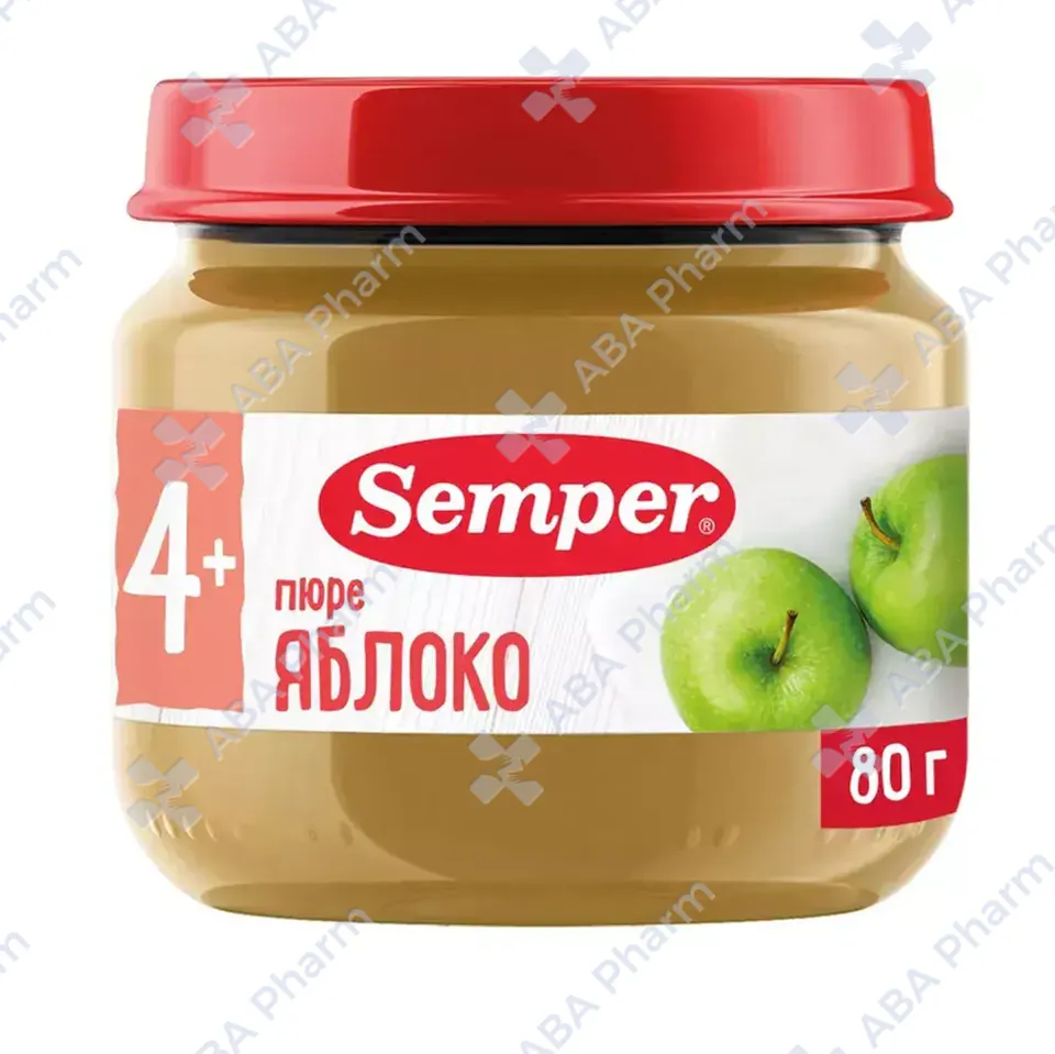 Semper puree apple from 4 months 80g №1