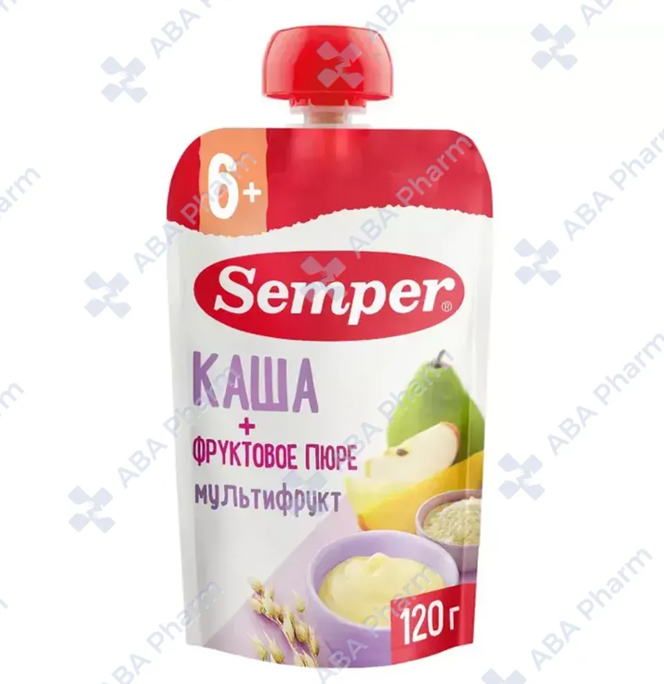 Semper porridge + puree multifruit from 6 months 120g №1