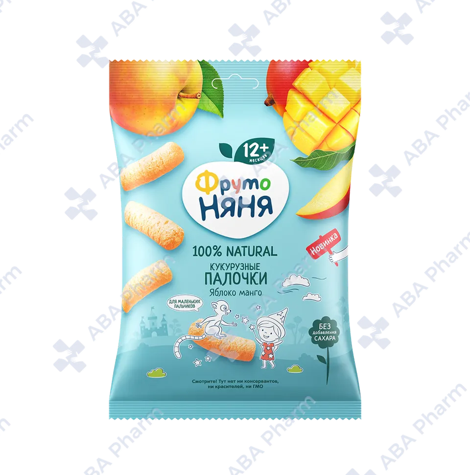 Fruto Nyanya corn sticks, apple and mango, from 12 months 20g №1