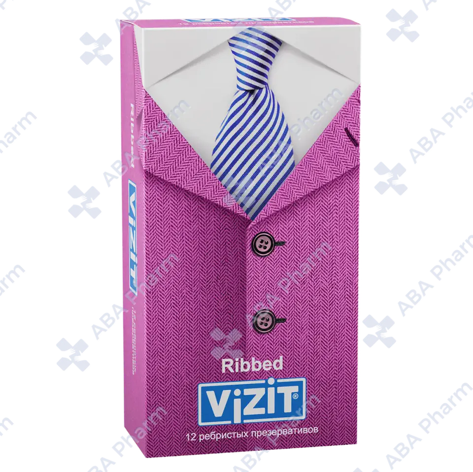 Condom Visit ribbed x12 №1