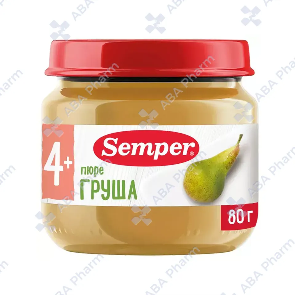 Семпер пюре груша с 4 мес. 80г №1