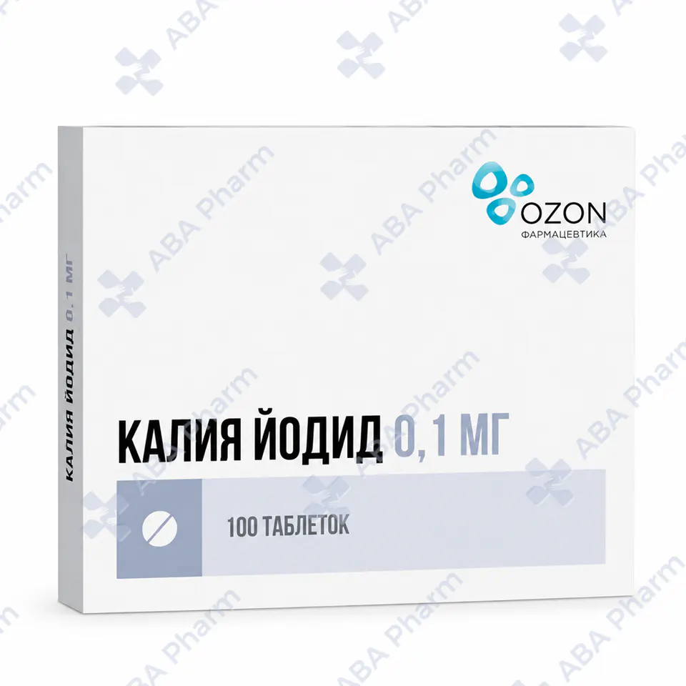 Калия Йодид таб. 0․1мг х100 №2