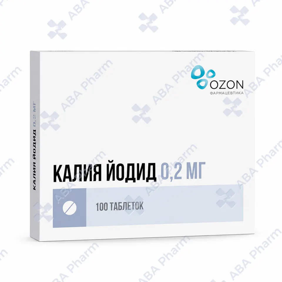 Калия Йодид таб. 0.2мг х100 №2
