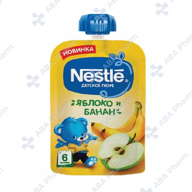Нестле пауч яблоко банан 6+ 90г №1