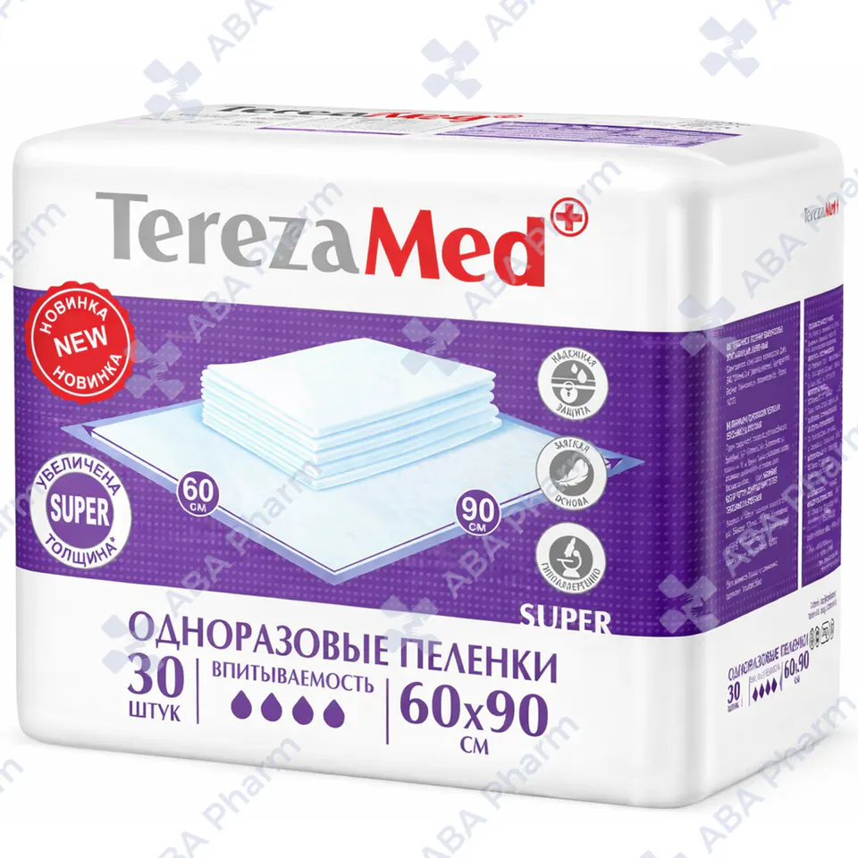 Простынь ТерезаМед супер 60х90см №30