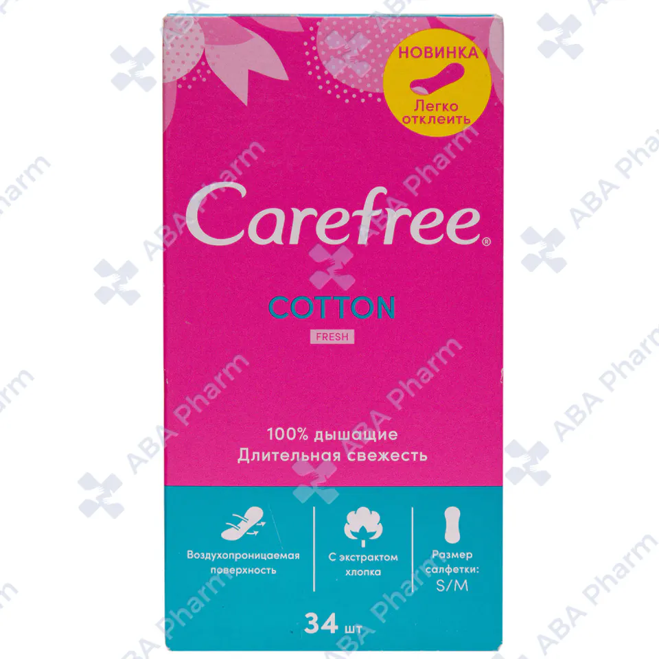 Sanitary pads Carefree cotton fresh (4307) x34 №1