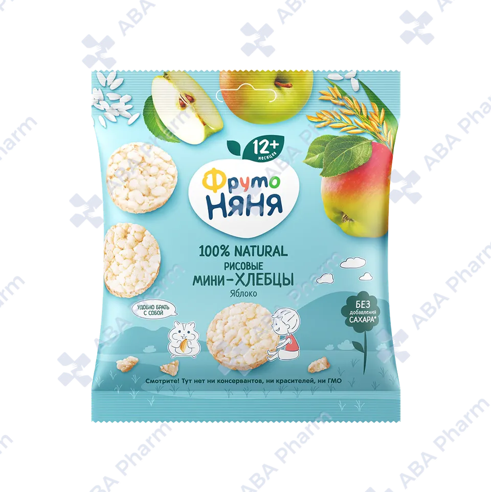 Фруто Няня мини-хлебцы яблоко 30гр №1