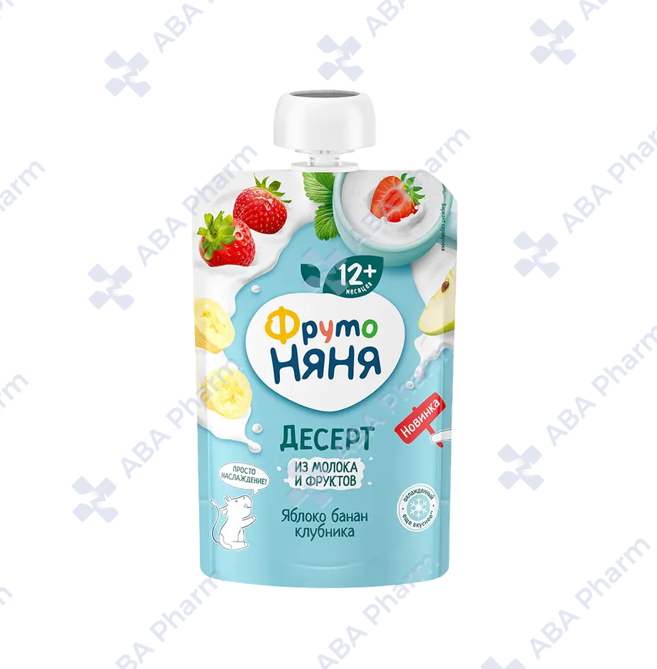 Ֆրուտո Նյանյա պաուչ դեսերտ խնձոր, բանան, ելակ  12ամս․ 90գ №1