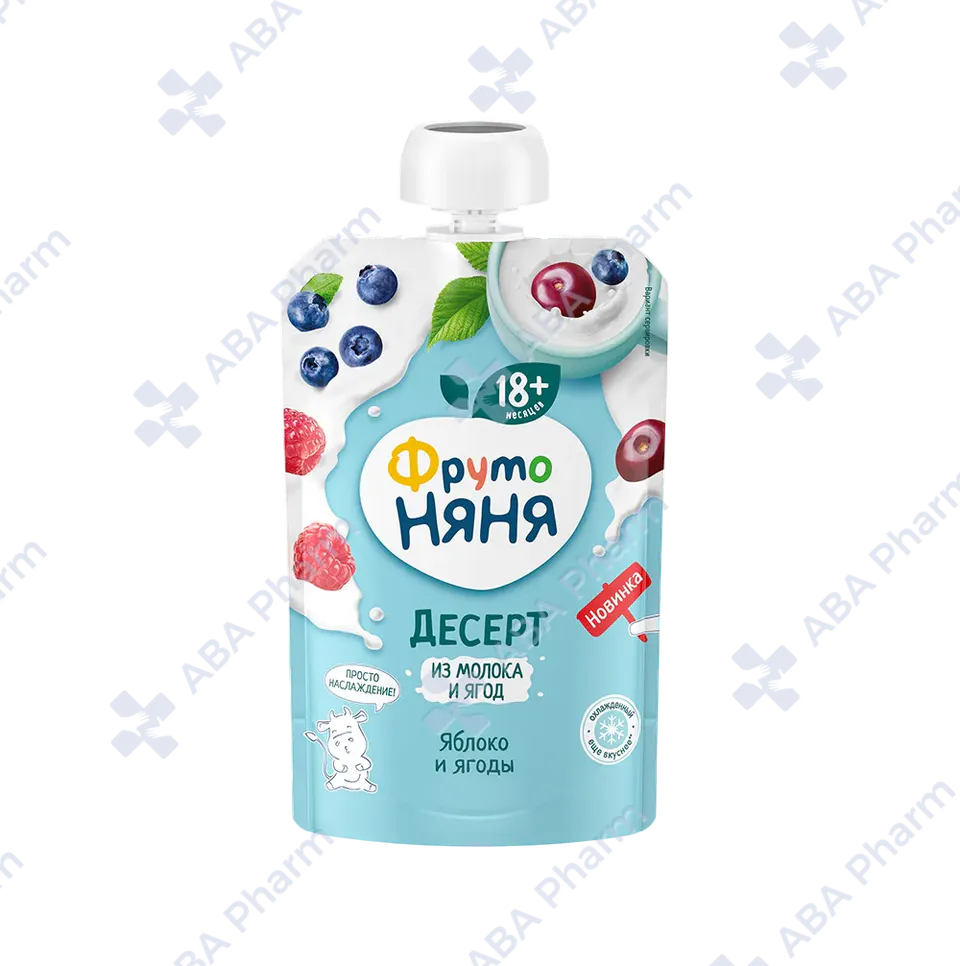 Fruto Nyanya puree milk apple berries 18+ 90g №1