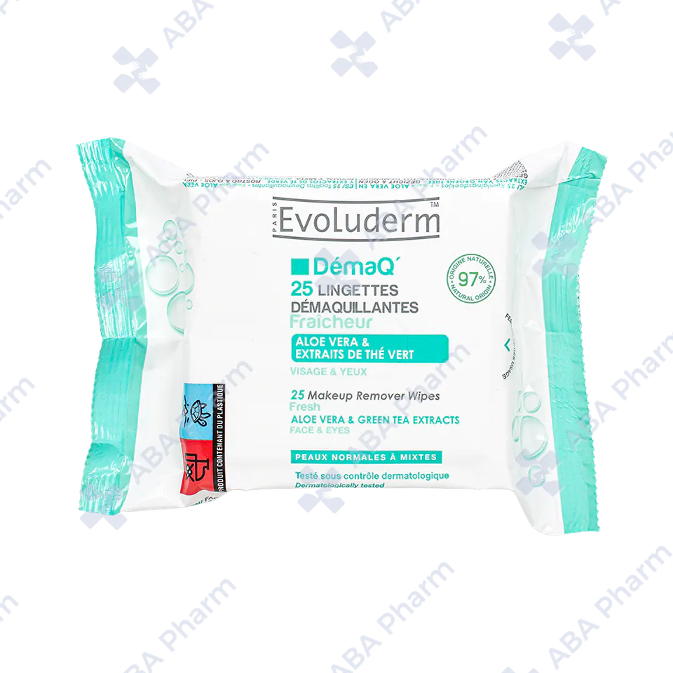 Evoluderm Fresh Makeup Remover Wipes from normal to combination skin x25 №1