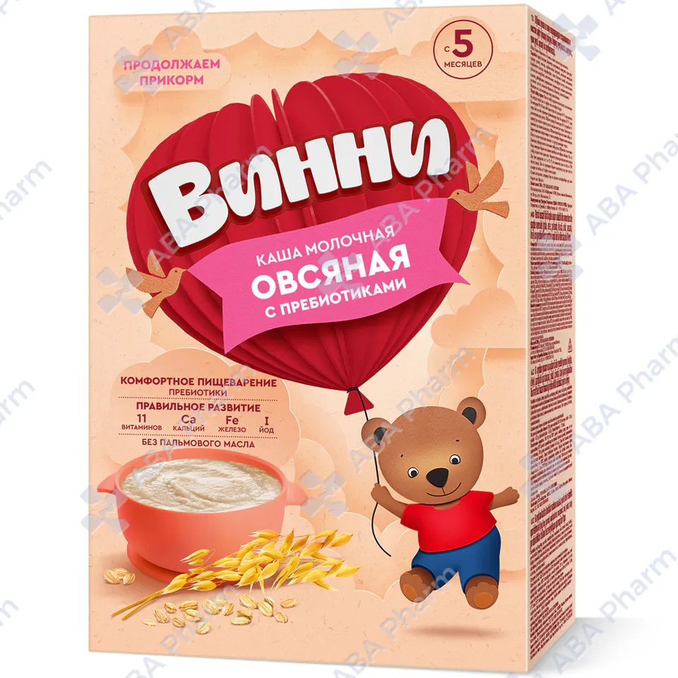 Винни м/к овсяная с пребиотиками с 5 мес 200г №1