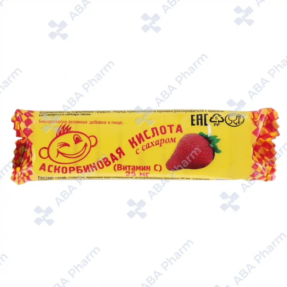 Ասկորբինկա դհտ ծամովի (ելակի համով) 25մգ x10 №1