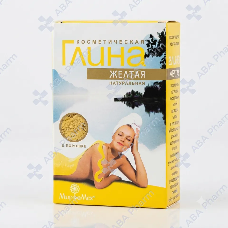 Yellow cosmetic clay 100g