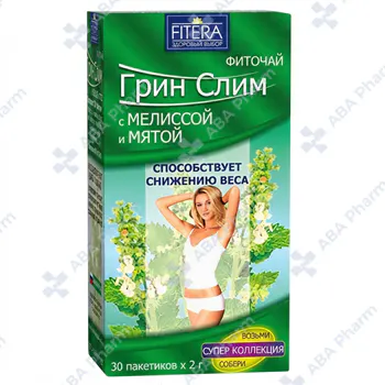 Грин Слим чай мелисса и мята 2г x30 №1