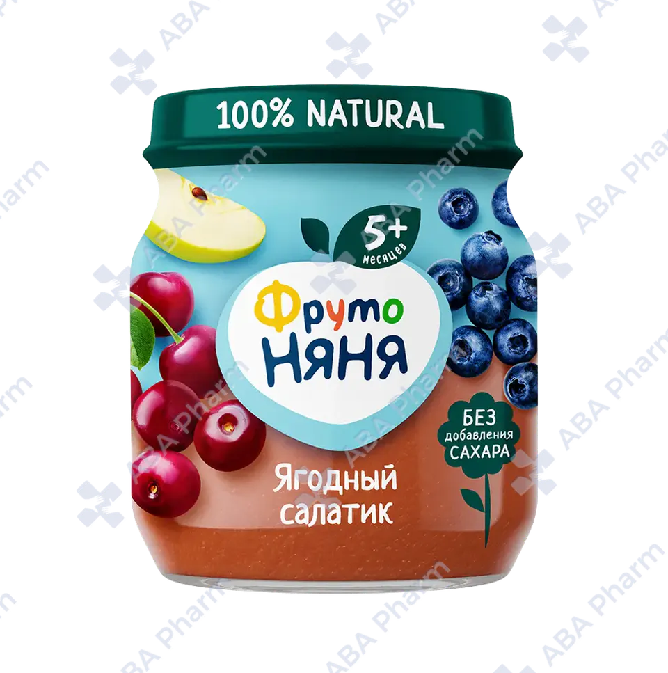 Fruto Nanya fruit puree.  berry salad from 5 months 100g №1
