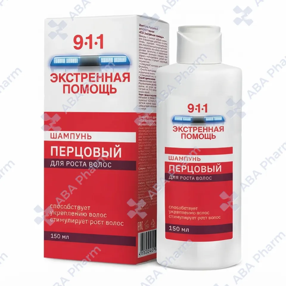 911 pepper shampoo for hair growth 150ml №1
