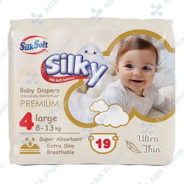 Diapers Silk Soft N4 L 8-13kg х19 №1