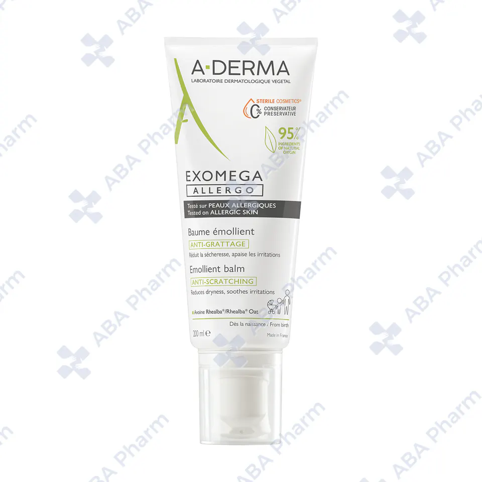 A-Derma Exomega Allergo Emollient balm for dry atopic eczema-prone skin 200ml №1