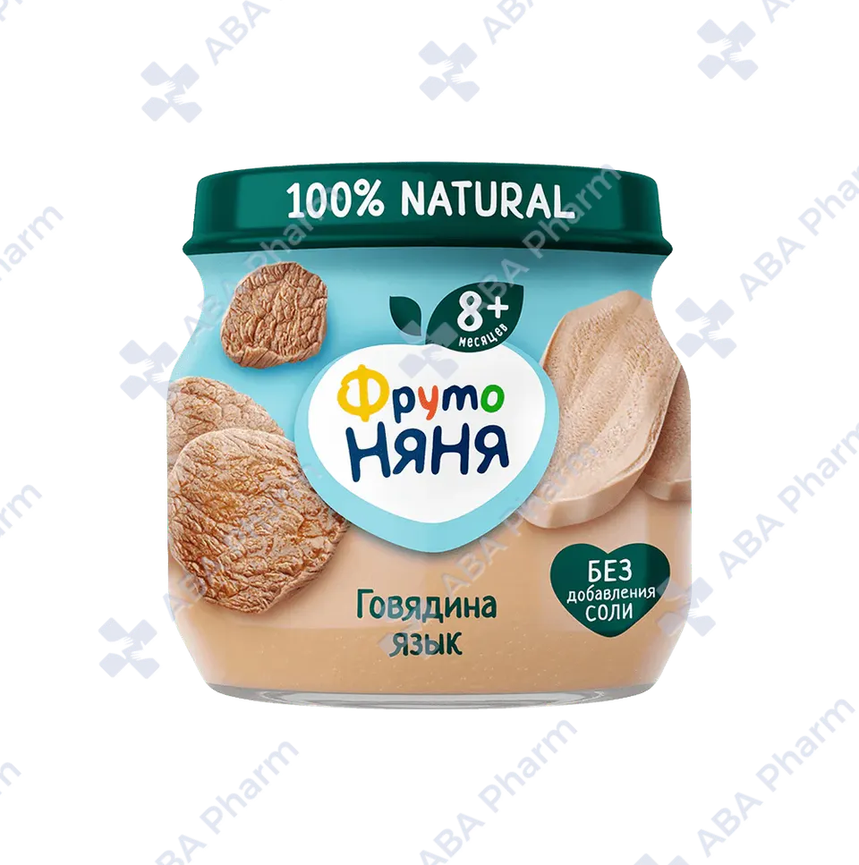 Fruto Nyanya Beef Tongue Puree for ages 8+ months, 80g №1