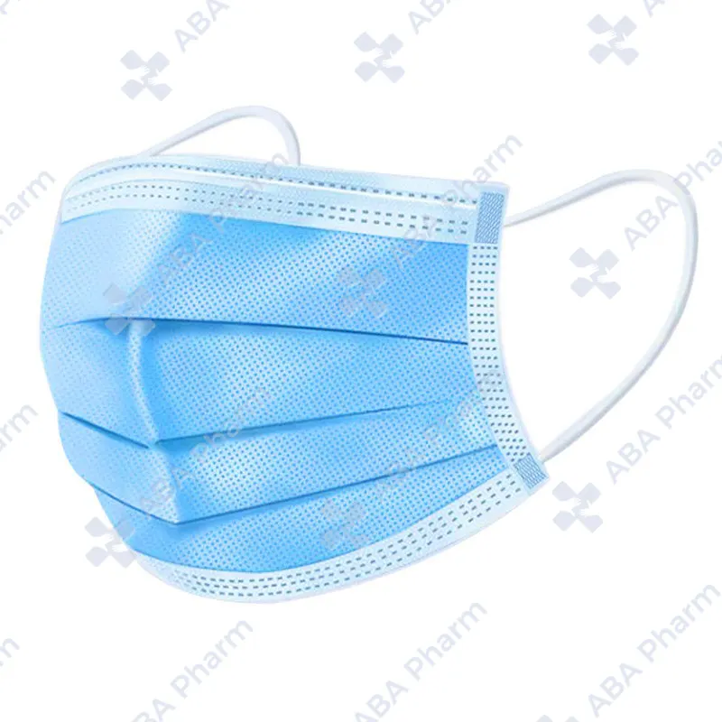 3-layer medical mask with elastic bands blue №1