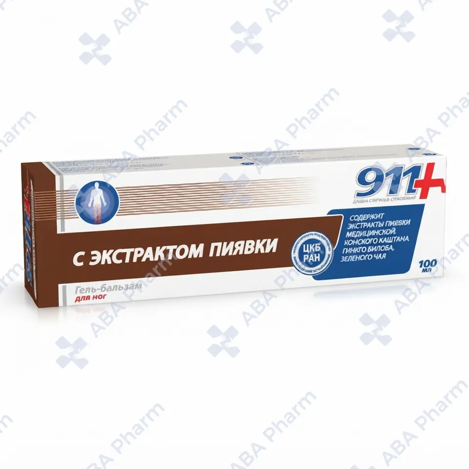 911 Gel-balm with leech extract for feet 100ml  №1