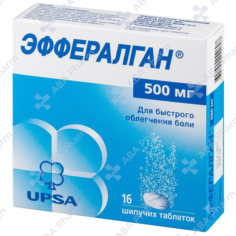 Эффералган шип  таб 500мг №16