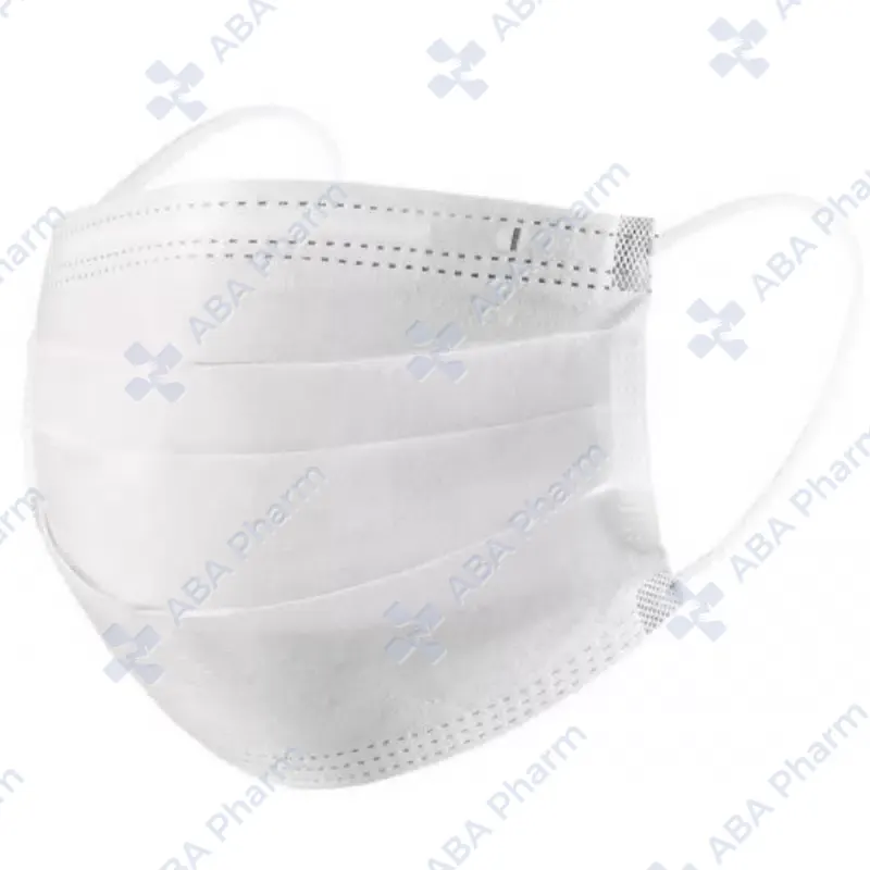 3-layer medical mask with elastic bands, white №1