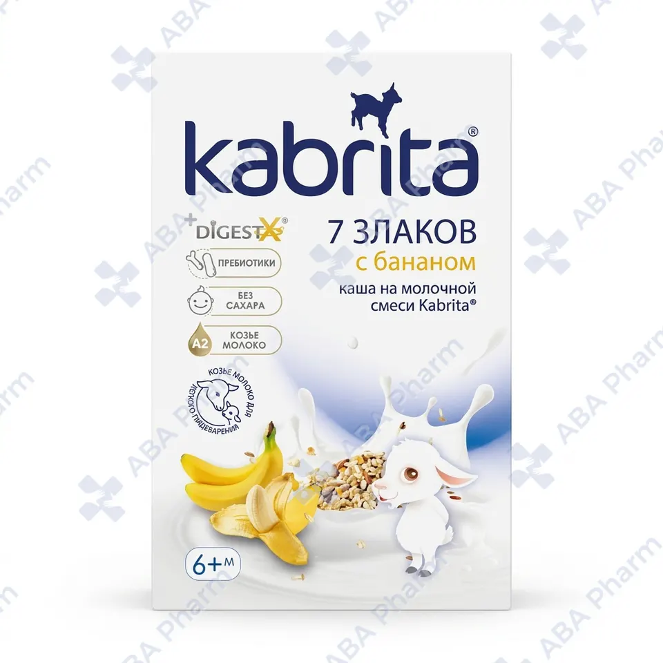 Кабрита м/к 7 злаков с бананом на козьем молоке с 6 мес 180г №1