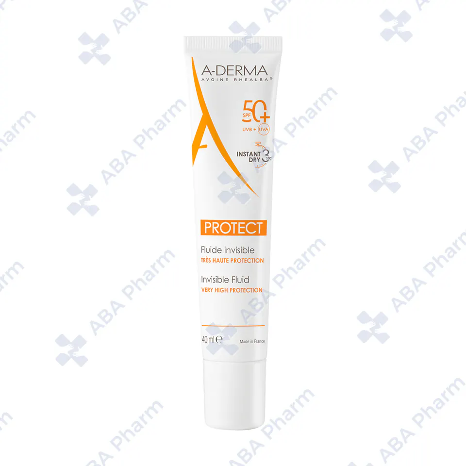 А-Дерма Солнцезащ. флюид невидимый протект для лица SPF50+ 40мл 258979 №1