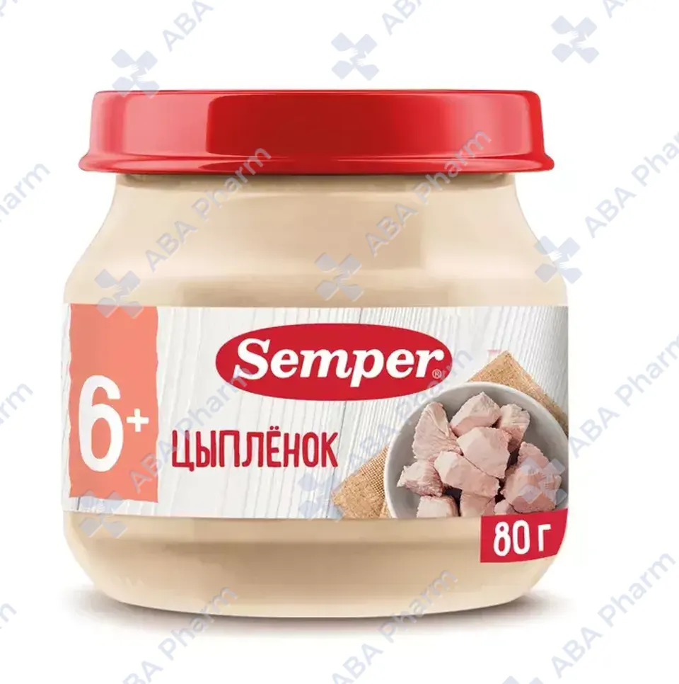 Semper Chicken Puree for 6+ Months, 80g, №1