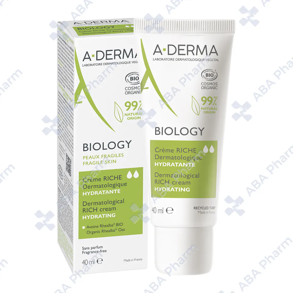 A-Derma Biology Dermatological Rich Hydrating Cream for Fragile Skin 40ml №1