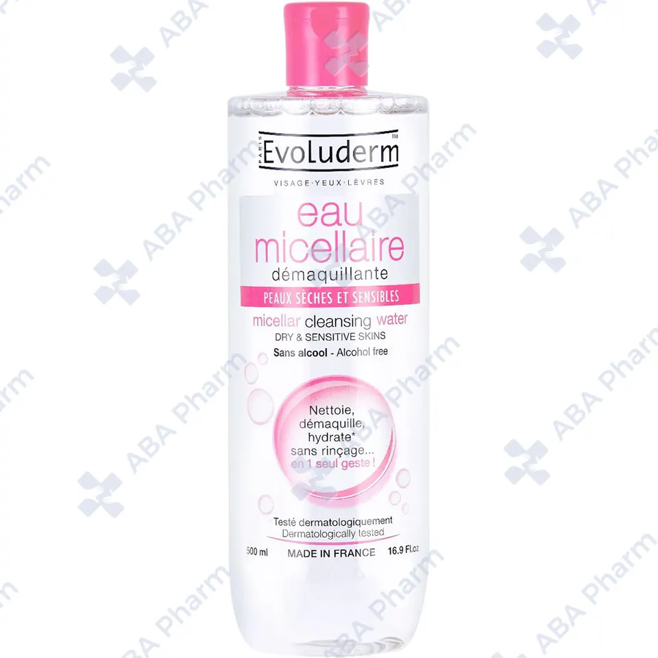 Evoluderm Micellar Cleansing Water for Dry&Sensitive Skin 500ml №1