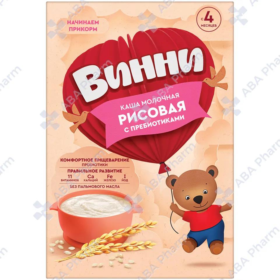 Винни м/к рисовая с пребиотиками с 4 мес 200г №1