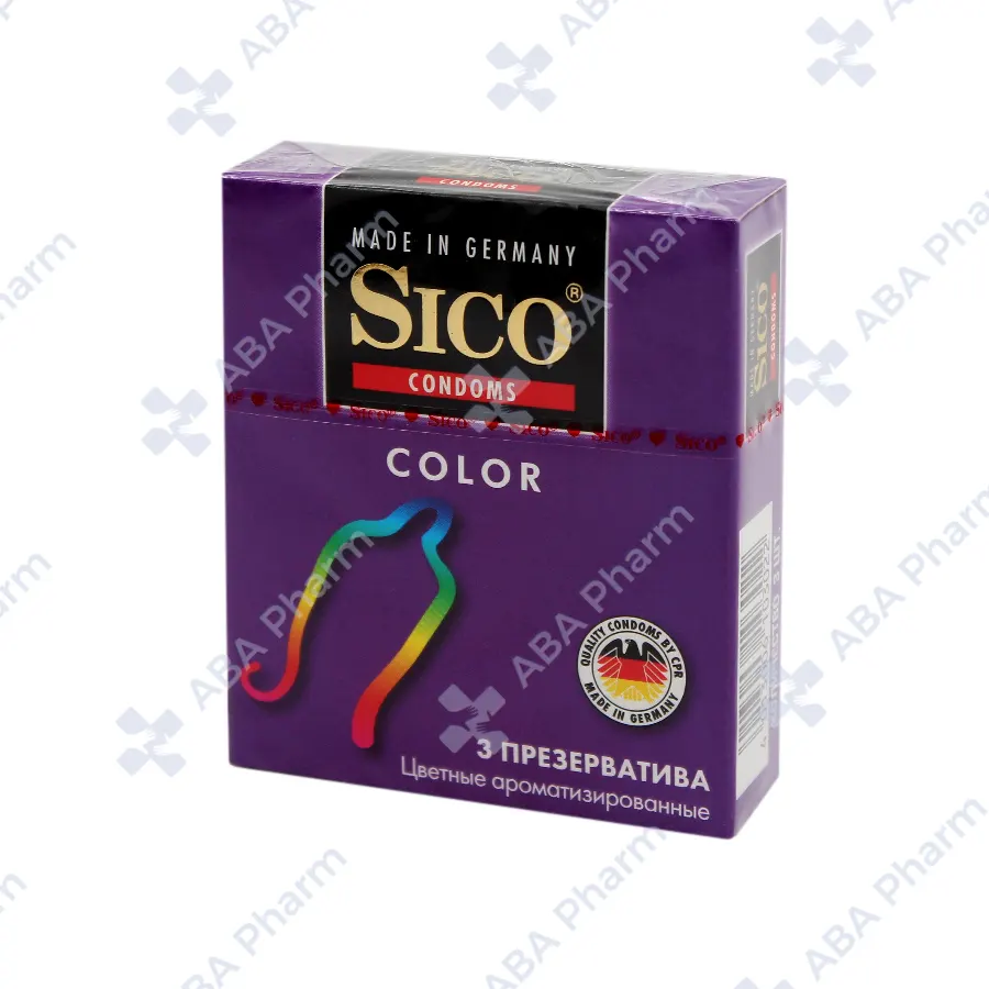 Condom Sico x3 color, colored and flavored №1