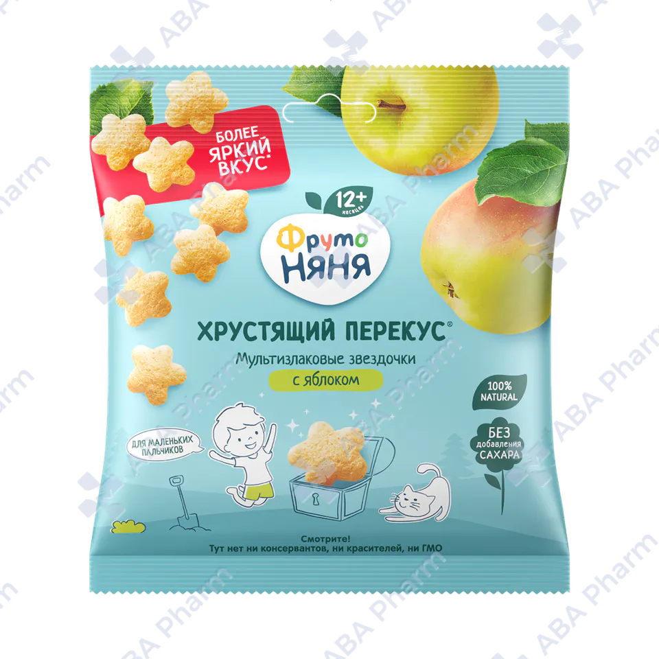 Фруто Няня паффсы яблоко с 12 мес 21г №1
