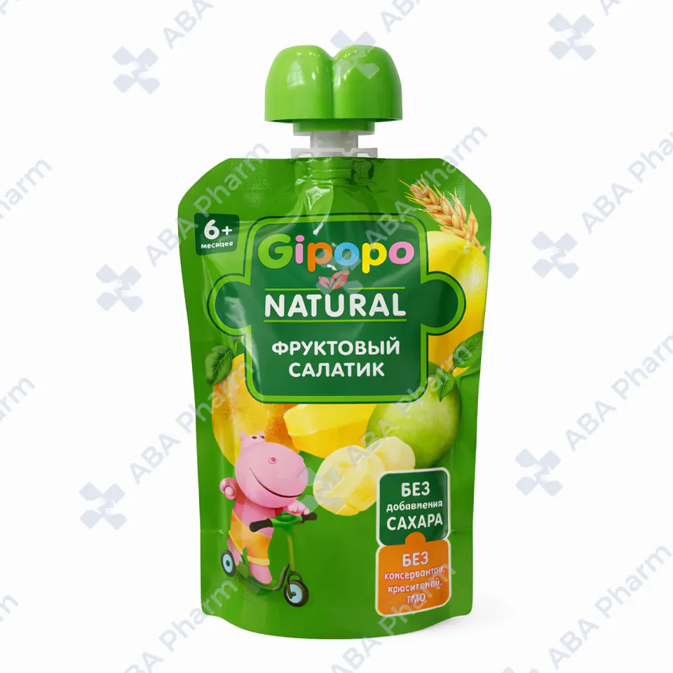 Gipopo puree fruit salad apple banana pear  6+ months 90g №1