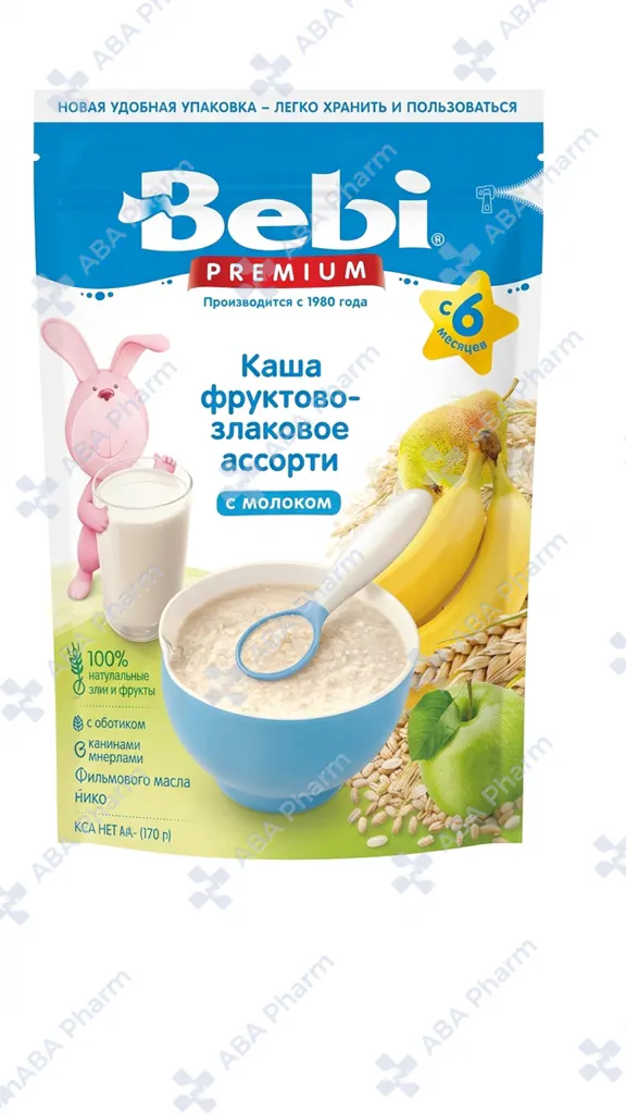 Беби премиум м/к фруктово-злаковое ассорти с 6мес. 200г №1